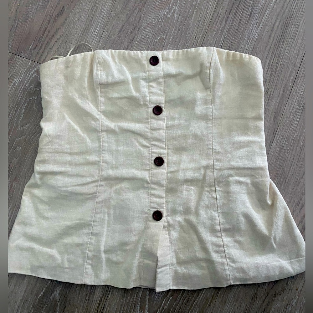 Abercrombie strapless linen top
